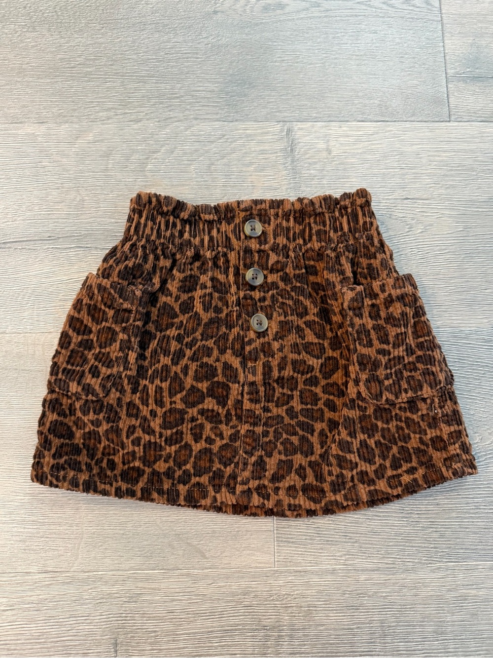 Old Navy Cheetah Leopard Print Corduroy Skirt Girls 2T